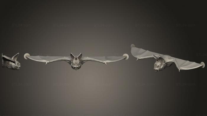 Статуэтки животных (Разделенный пополам batremix, STKJ_0750) 3D модель для ЧПУ станка